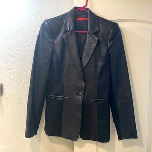 Alice and Olivia leather blazer, size small
